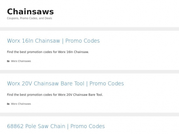 chainsaws.promocodescanada.com