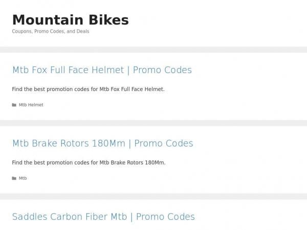 mountainbikes.promocodescanada.com